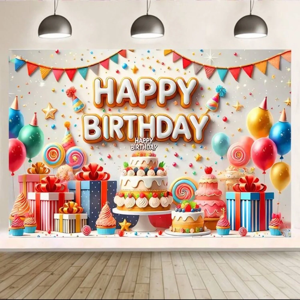 Colorful Birthday Party Backdrop